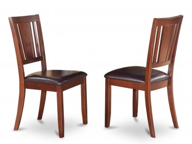 2 DUDLEY DINING ROOM KITCHEN DINETTE CHAIR WITH SOLID WOOD OR FAUX LEATHER SEAT