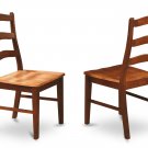 Set of 4 Henley dining room chairs in Espresso & Cinamon finish.