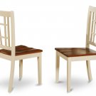 Set of 4 Nicoli  dining room chairs in Buttermilk white finish.