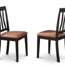 Set of 2 Antique  dining room chairs seat in cappuccino finish.