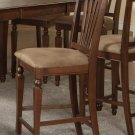 Box of 2 Chelsea counter height stools with wood or upholstered seat in Mahogany finish.