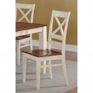 Box of 1 Quincy Kitchen chairs with Wood Seat in Buttermilk and Cherry Finish