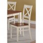 Box of 1 Quincy Kitchen chairs with Wood Seat in Buttermilk and Cherry Finish