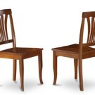 One Avon Chair with Wood Seat - Saddle Brown Finish