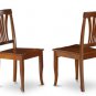 One Avon Chair with Wood Seat - Saddle Brown Finish