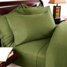 1000TC ROYAL EGYPTIAN DARK OLIVE KING 7PC SET DUVET COMBO