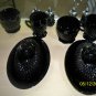 Black diamond cut covered butter dish