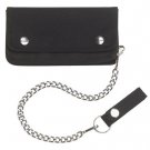 BLACK NYLON TRUCKERS WALLET 14" INCH CHAIN SNAP LOOP