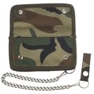 CAMOFLAGE NYLON TRUCKER WALLET 14" INCH CHAIN SNAP LOOP