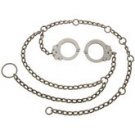 PEERLESS HANDCUFFS WAIST CHAINS  NICKEL FINISH 3005