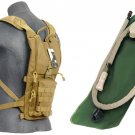 Lancer Tactical Airsoft Hydration Backpack Storage & 2.5 Liter Bladder Combo Tan