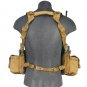 Lancer Tactical Airsoft Load Bearing T1G Chest Rig Vest w/ Zipper Tan CA-317T