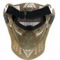 2604TM Airsoft Wire Mesh Face Mask w/ Visor & Neck Protection TAN BROWN