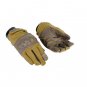 Airsoft Tactical Hard Knuckle Gloves Leather ABS Plastic Coyote Brown Small 803S