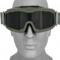 Lancer Tactical Airsoft Safety Goggles Glasses Mask Multi Lens Kit Green CA-223G
