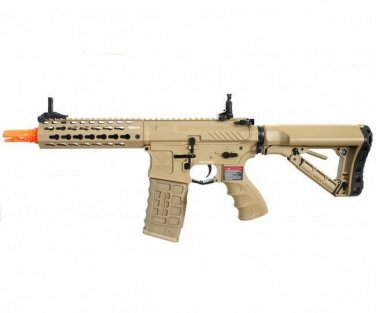 G&G Combat Machine CM16 SRS KeyMod M4 Airsoft Gun AEG Replica w/ ETU - Tan