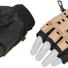 Airsoft Paintball Tactical Armored Half Finger Gloves Tan Large 224XL