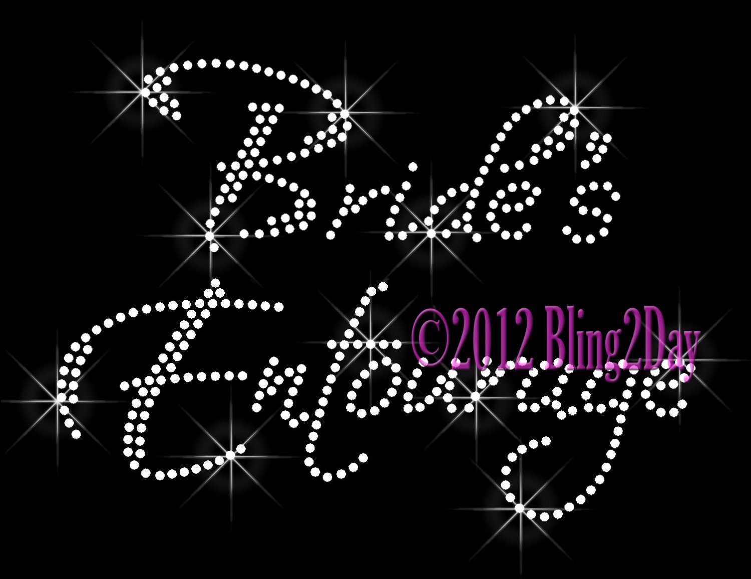 Bride's Entourage Rhinestone Iron on Transfer Hot Fix Bling Bridal
