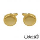 COLIBRI of London Cuffs Gold Tone Engraveable NIB