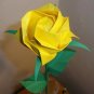 Origami Paper Rose Yellow Craft Gift