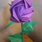 Origami Paper Rose Purple Handmade Gift Craft