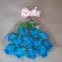 Origami Paper Roses Bouquet  Blue Gift Crafts