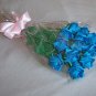 Origami Paper Roses Bouquet Blue Gift Crafts