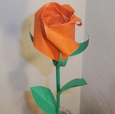 easy origami flower bud
