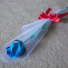 Origami Paper Rose Bud Blue Craft Gift