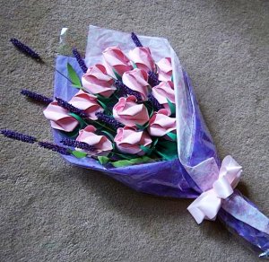 Origami Paper Roses Bouquet  Pink Gift Crafts