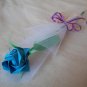 Origami Paper Rose Handmade Flower With Beautiful Wrapper Blue Craft Gift