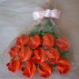 Origami Paper Rose Bud Bouquet Orange Gift Crafts