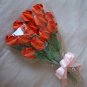 Origami Paper Rose Bud Bouquet Orange Gift Crafts