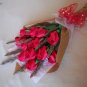 Origami Roses Bouquet with Dried Flower Red Paper Gift Crafts