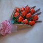 Origami Rose Bouquet with Dried Flower Orange Paper Gift Crafts