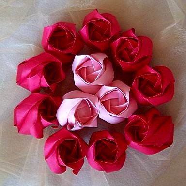 24 Origami Kawasaki RoseBuds Handmade Flower Craft Gift