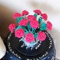 Paper Folded Rose Flower Craft Handmade Gift for Special Day or Decor Red