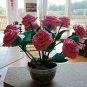 Handmade Rose Plant Paper Folded Flower Craft Gift for Special Day or Decor Pink