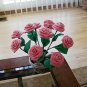 Handmade Rose Plant Paper Folded Flower Craft Gift for Special Day or Decor Pink