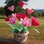 Handmade Origami Kusudama Flower Paper Folded Flower Craft Gift for Special Day or Decor Red