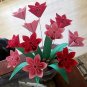 Handmade Origami Kusudama Flower Paper Folded Flower Craft Gift for Special Day or Decor Red
