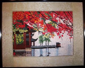 Handmade traditional Fancywork Wall Art Embroidery Needlework Home Decor