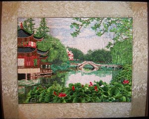Handmade  Home Decor Embroidery Needlepoint  Picture Fancywork Wall Art