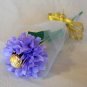 Tissue Paper Rose with Chocolate Handmade Flower Wrapped with Tulle  Valentine's Day Gift Purple