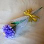 Tissue Paper Rose with Chocolate Handmade Flower Wrapped with Tulle  Valentine's Day Gift Purple