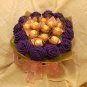 Handmade Crinkle Paper Rose Chocolate Bouquet 12 Origami Rose Valentine's Day Gift Flower Crafts