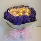 Handmade Crinkle Paper Rose Chocolate Bouquet 12 Origami Rose Valentine's Day Gift Flower Crafts