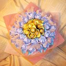 Origami Roses Chocolates Sweet Heart Bouquet Valentine's Day, Anniversary, Birthday, Dating Gift