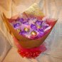 Origami Paper Rose Plume Bouquet Handmade Anniversary Birthday Gift Purple