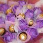 Origami Paper Rose Plume Bouquet Handmade Anniversary Birthday Gift Purple